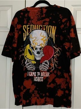 Iro-ochi Black Tie-Dye 'Seduction' Skull Graphic Tee Size Men’s Large
